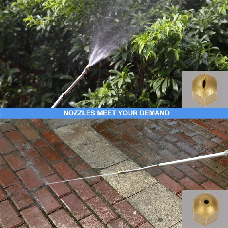 

YFYS Garden Hose Power Washer Upgraded Nozzle, High Pressure Water Tool, Equipped With 2 Different Nozzles
