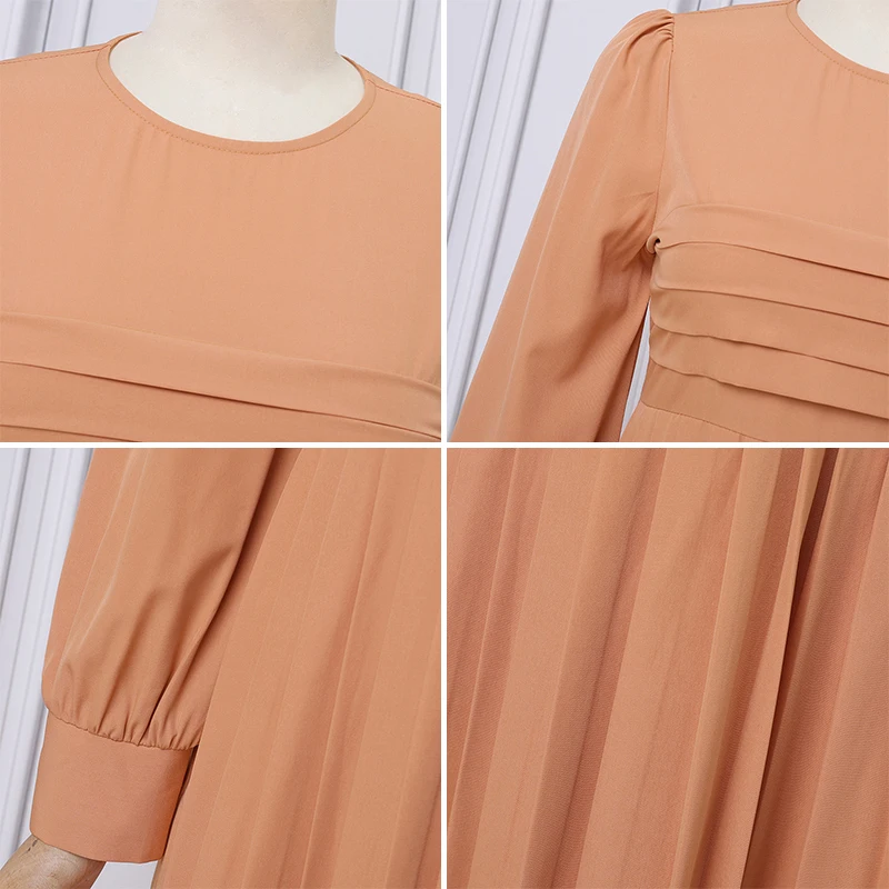 ZANZEA Mode Lange Mouw Jurken Vrouwen Geplooide Elegante Partij Vestidos 2026 Herfst Lente Casual Solid Losse Maxi Gewaad