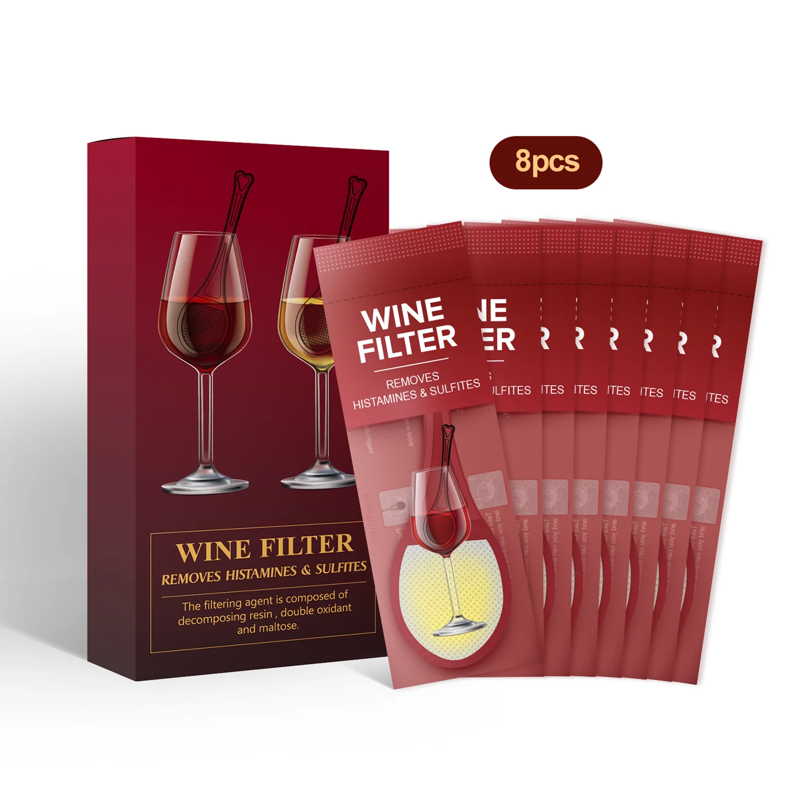 Wine filters Histamine and sulfite removers, bar wine purifiers, red and white wine filters can relieve headaches, prevent wine