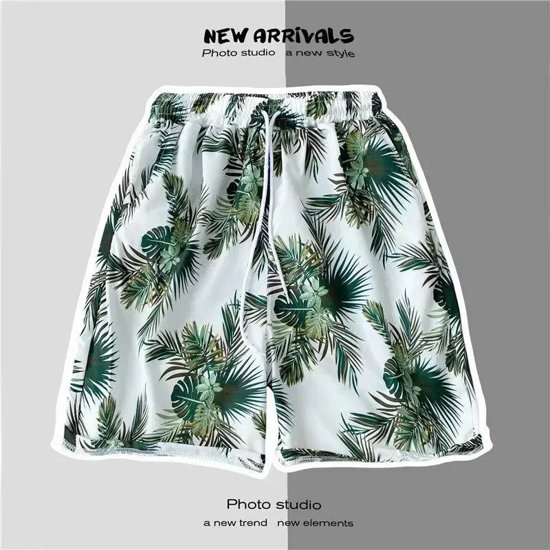 Men's Quick Drying Floral Beach Latest Short Pants Personalized Youth Loose Fit Popular Hawaiian Trousers Summer Leisure Shorts