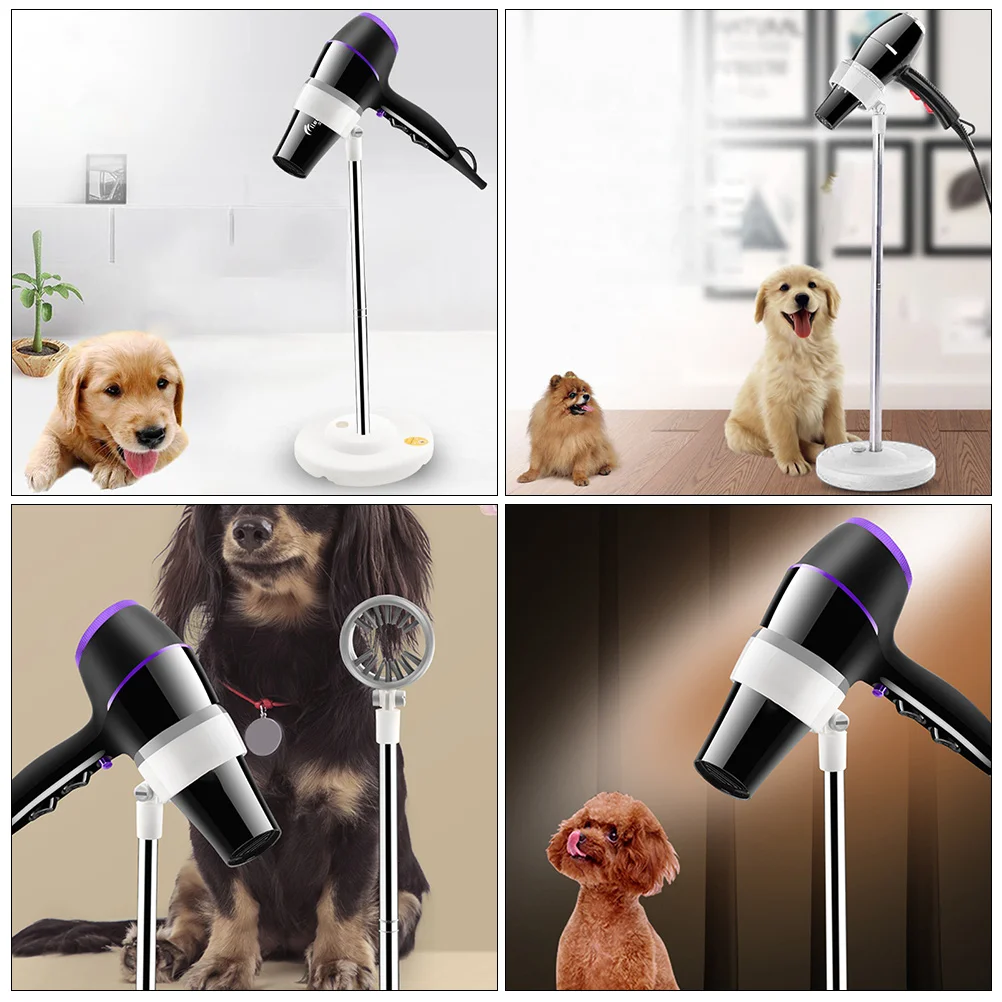 

Pet Hair Dryer Floor Stand Stainless Free Blower Holder Durable Storage Rack for Dog Grooming Tools Easy