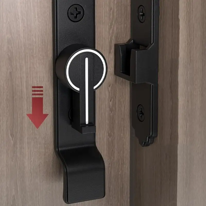 652F ความเป็นส่วนตัวประตู Bolt ล็อค 90 องศา Barn ประตูล็อค Antitheft ประตู Bolt Luminously ความปลอดภัยเลื่อนประตูล็อคที่ยาวนาน