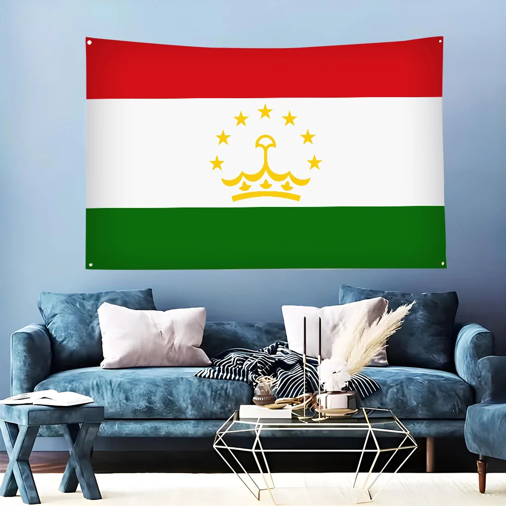 1PC Flag Of The Republic Of Tajikistan Flag Workshop Flags Room Decor Flag Outdoor Decorations Flags For Rooms Four Hole Flag