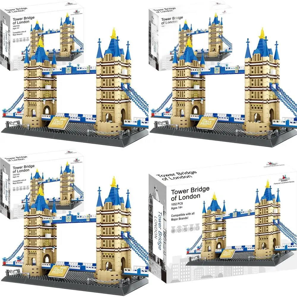 London Tower Bridge Building Blocks Set: 1,052-Piece Architecture Kit for All Ages