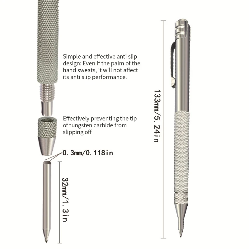 Imagem -04 - Carboneto de Tungstênio Gravura Caneta Ponta de Carboneto Diamante Scribing Pen Nib Stylus para Vidro Cerâmica Metal Marcação