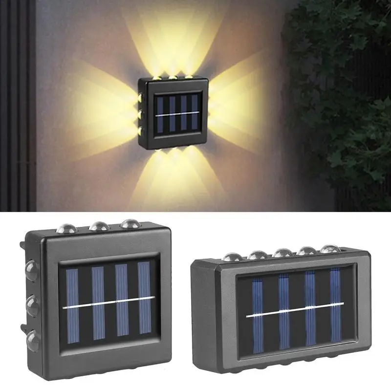 Outdoor Solar Lights LED Waterproof Wall Lights Energy-Saving Outdoor Lights With High Brightness For Wall Porch Backyard Garden