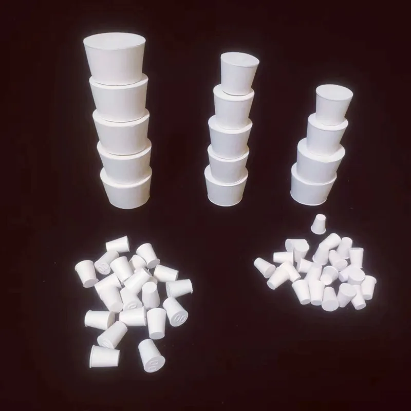 Rubber Test Tube Flask Stopper Water Plug Fish Tank Accessories Laboratory White Rubber Stopper