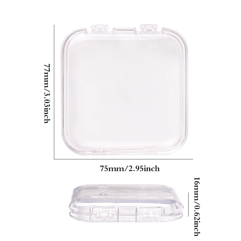 Nail Art Organizer Transparent Plastic Packaging Box Nail Enhancement Storage Jewelry Necklace Display Gift Box