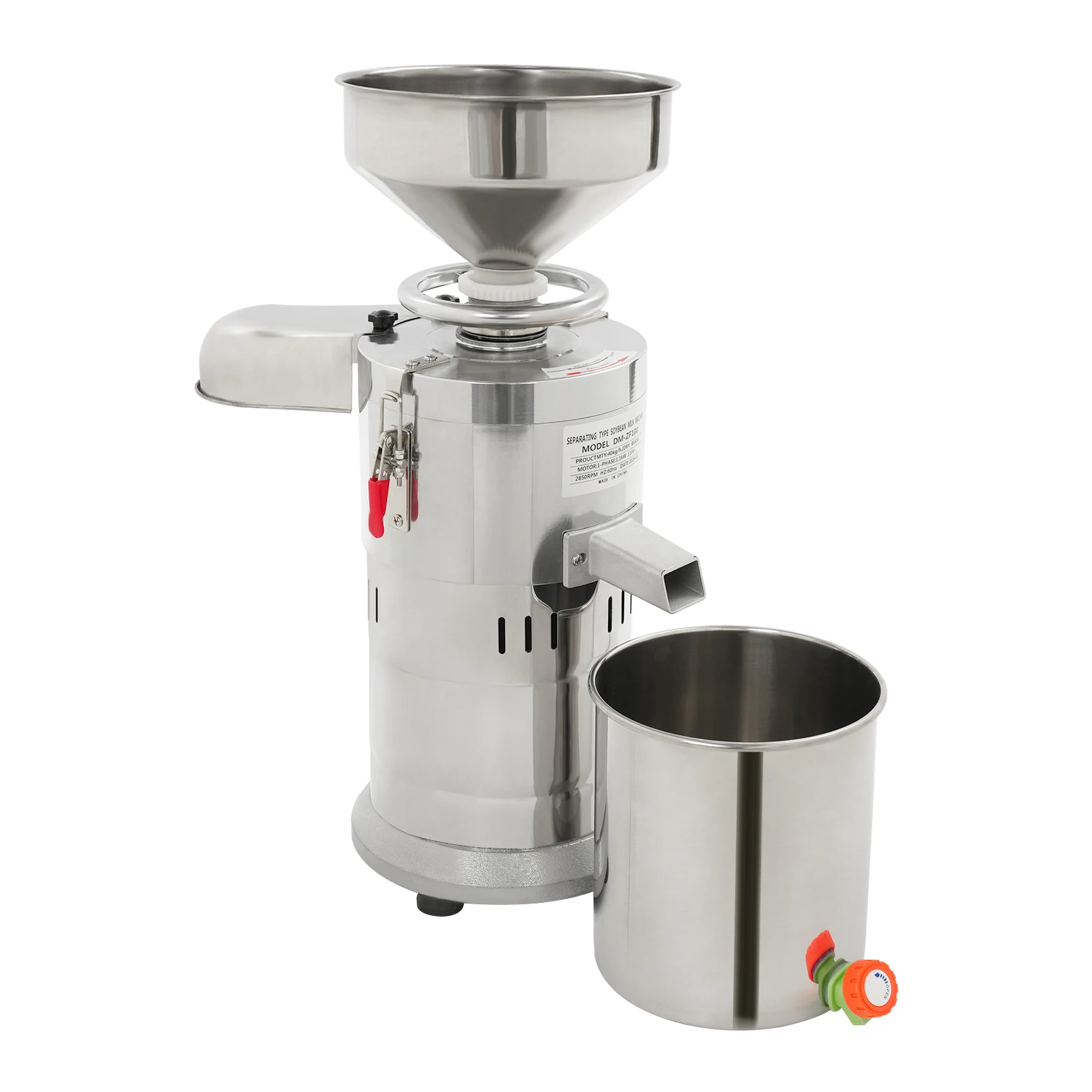 Electric Soybean Milk Machine 1100W, Separating Type Soybean Grinder with Fine/Coarse Adjustment, 2850RPM for Home Kitchen Shop