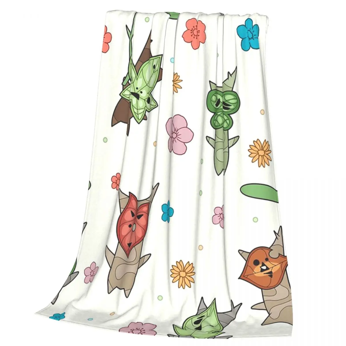 Korok Pattern Blanket Soft Warm Flannel Throw Blanket Bedding for Bed Living room Picnic Travel Home Couch