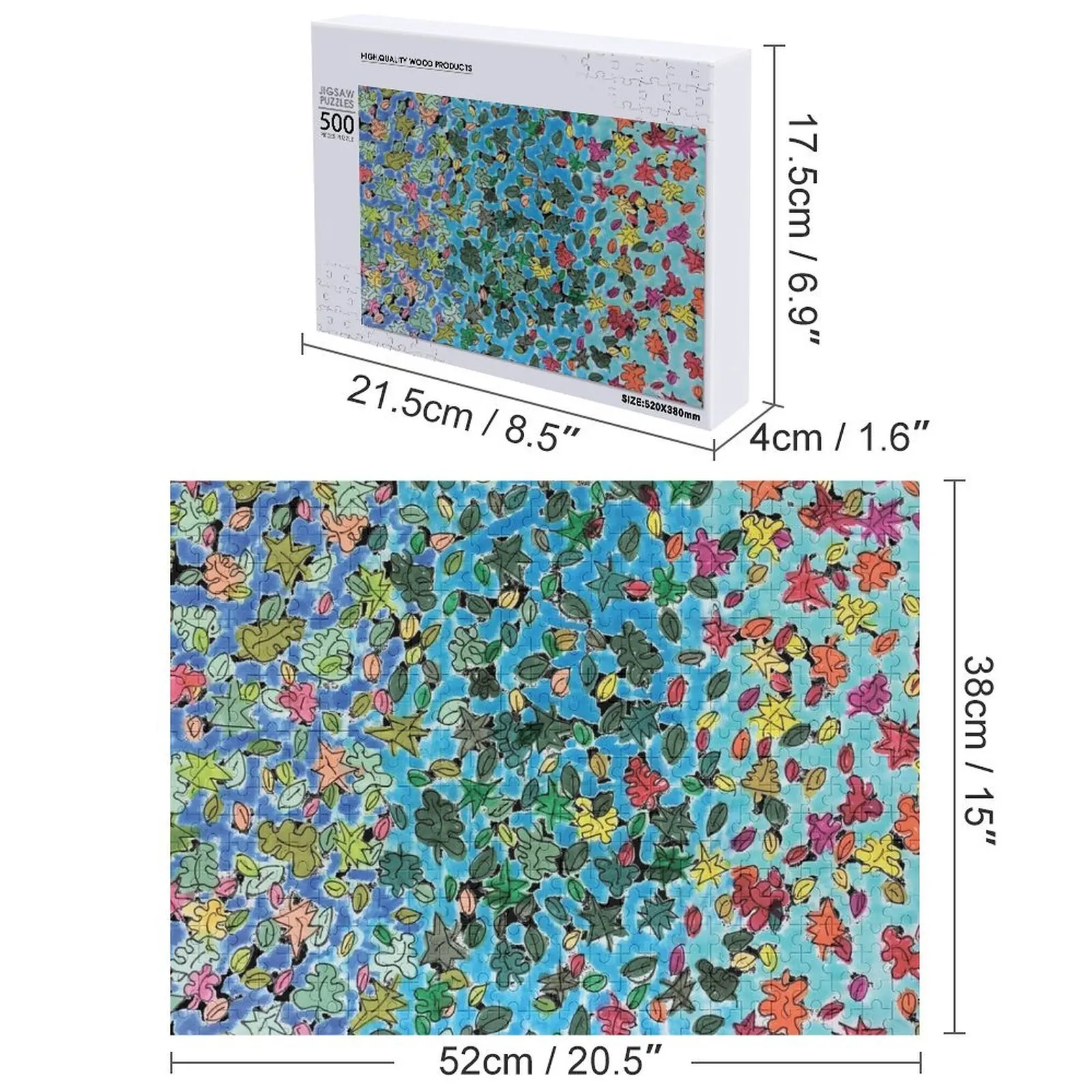 잎의 계절 직소 퍼즐 나무 상자 맞춤 선물 맞춤 아기 장난감 퍼즐