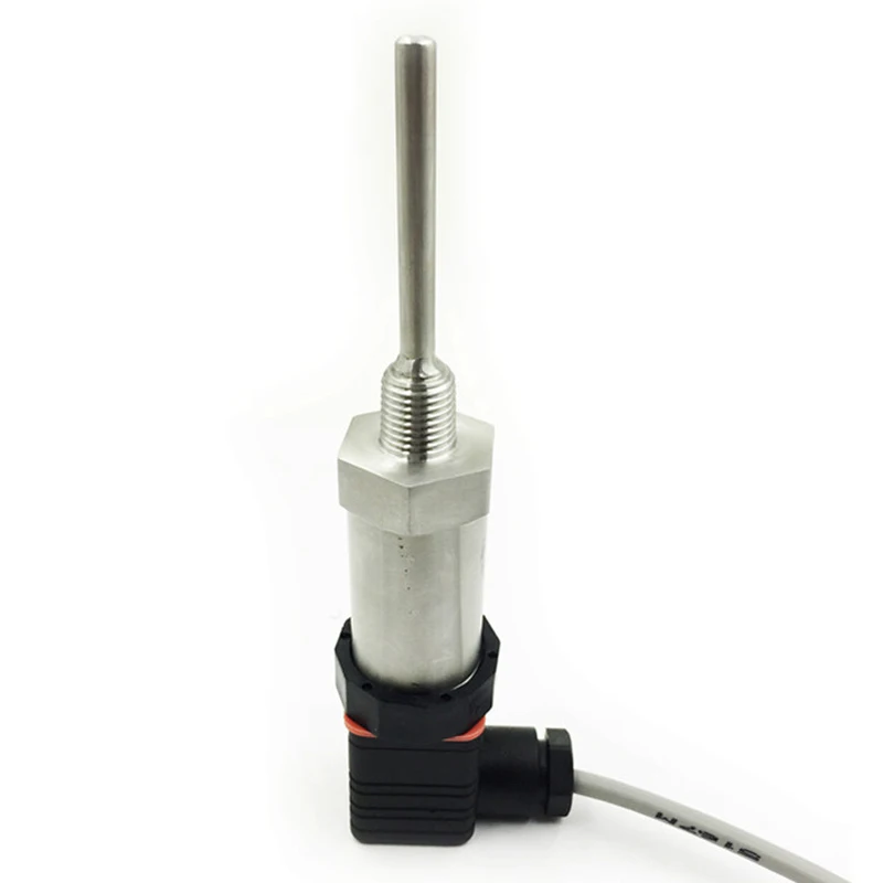 Pt100 Intergrated Temperature Sensor Transmitter Probe 4-20mA Stainless Steel For Water Oil Temperature Control