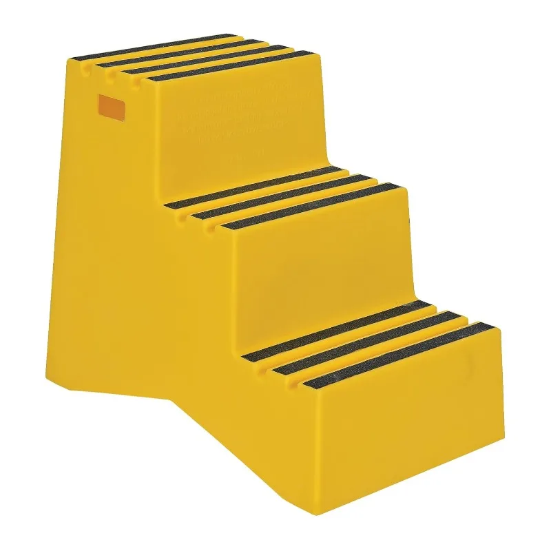 VST-3-Y Polyethylene Step Stool, 3 Step, Yellow