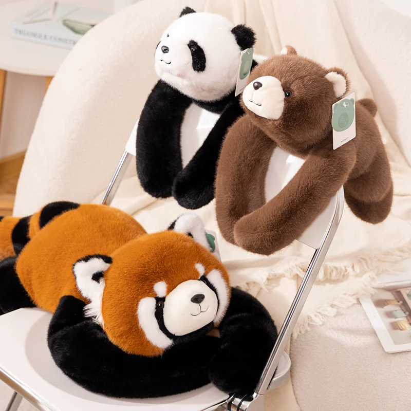 30-65cm Long Arm Stuffed Animal Weighted Soft Plush Pillow Koala Red Panda Bear Sloth Dinosaur Gift for Birthday Gifts Pillow