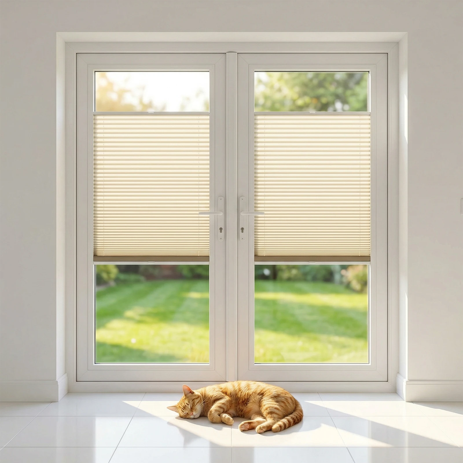 Cordless Honeycomb Blinds Pleated Cellular Shades Top down Bottom up Easy Fix Inverted Window Glass izable Privacy Curtain
