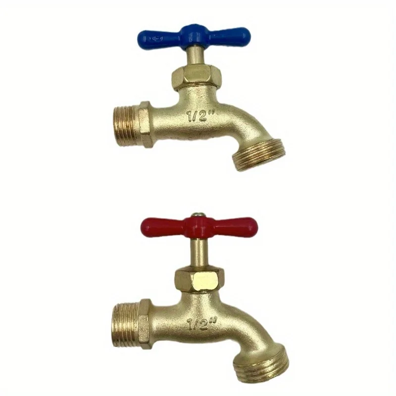 1 classic zinc alloy hose faucet, garden faucet, single hole installation, suitable for 1/2 inch and 3/4 inch NPT threads