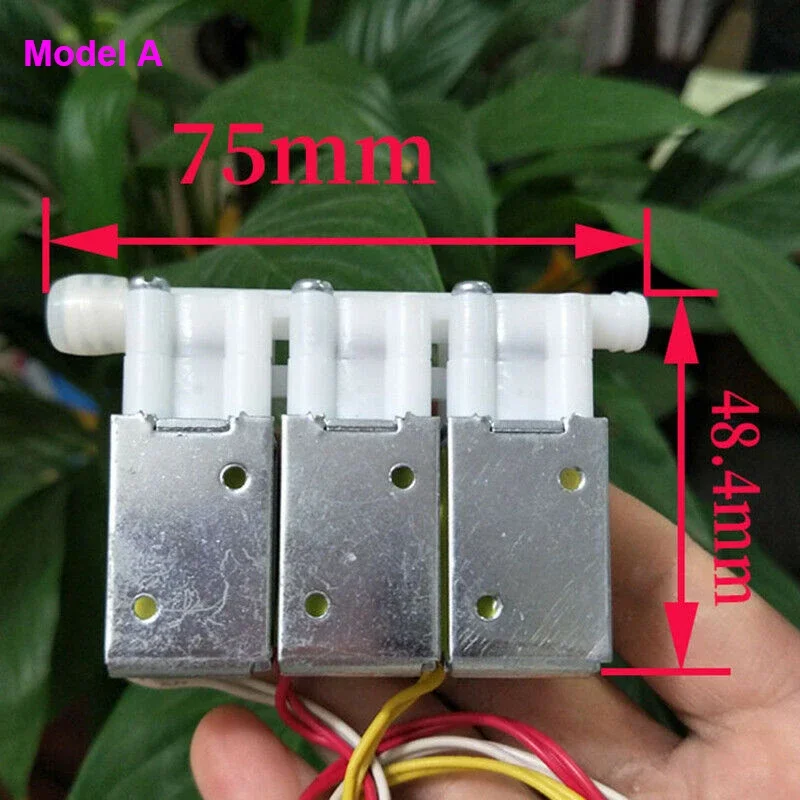 DC 12V Normally Closed Micro Air Valve 3-way/4-way Parallel Solenoid Valve negative pressure Valve for Massage Chair Car Chair