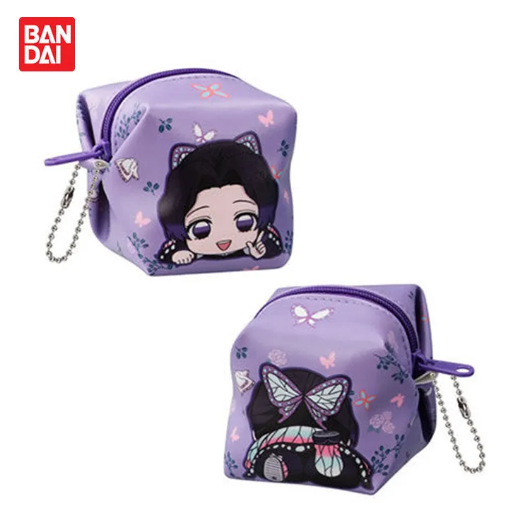 BANDAI Demon Slayer Action Figures Model Tanjirou Zenitsu Hashibira Inosuke Gashapon coin purse series ornaments Original