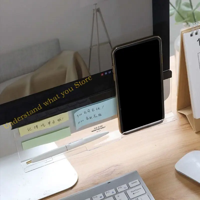 

J60A Desktop Acylic Memo Sign Self-adhesive Note Board Computer Monitor Message Board