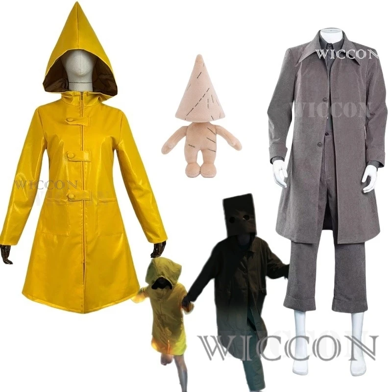 Little Nightmares Jacket Halloween Cospaly Costume Anime Six Coat Little Nightmare Hungry Kids Props Unisex Carnival Clothes