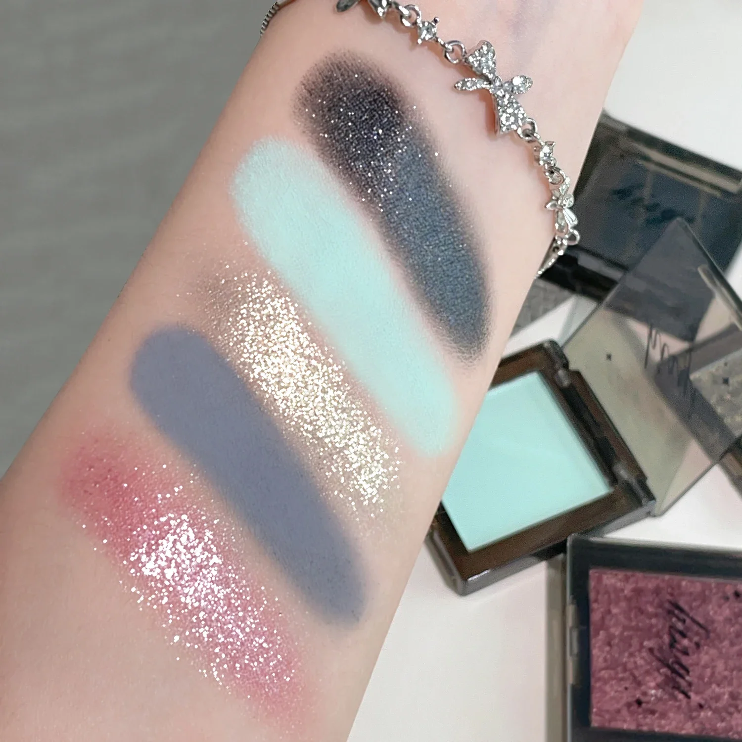 HISYI-Palette de fards à barrage monochromes, couleur fumée, gris, noir, allowdopamine, maquillage