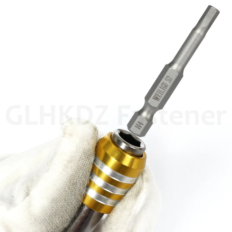 60-200mm Hex Shank Quick Release Self-locking Extension Rod 1/4