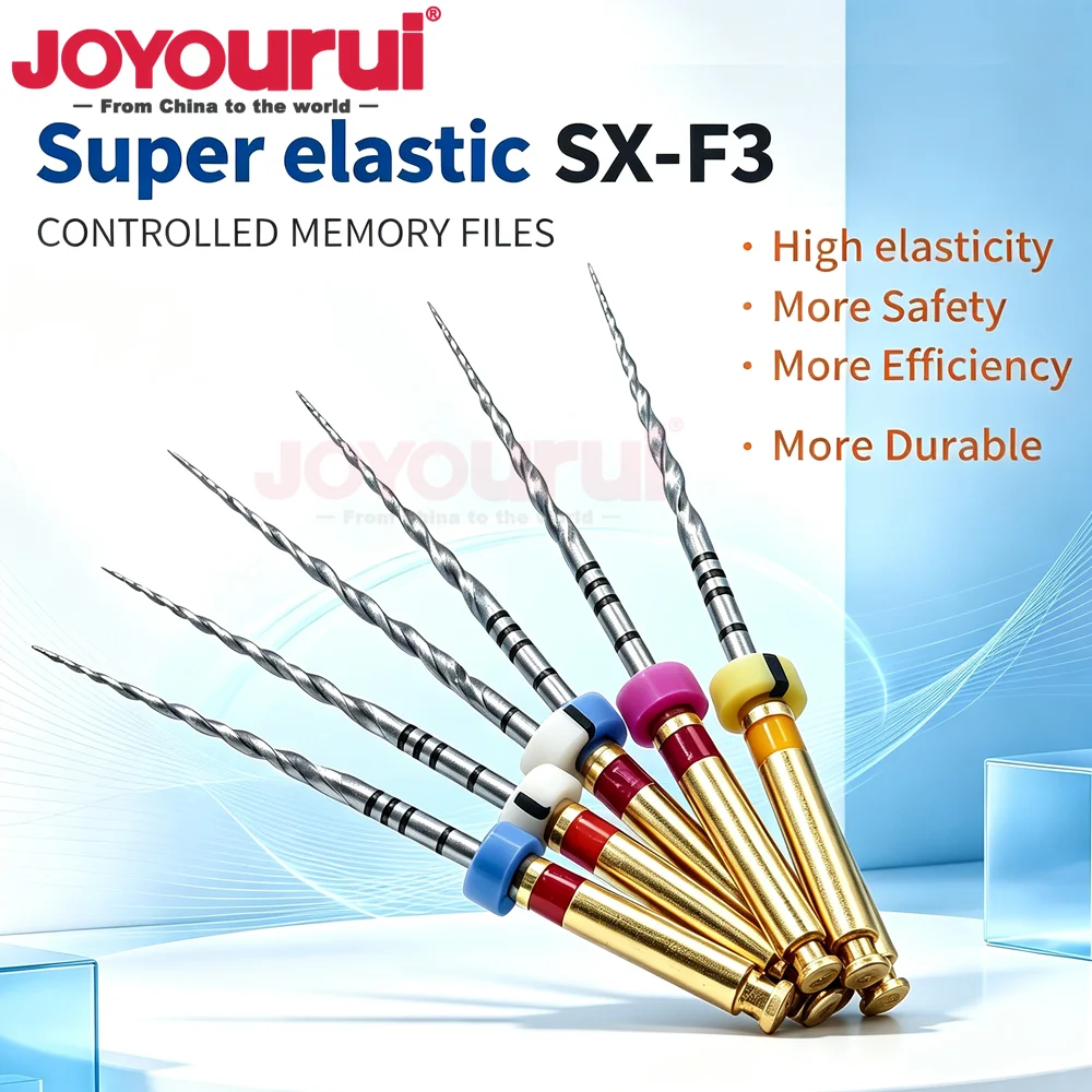 6Pcs 25MM/31MM Silver Dental SX-F3 NiTi Rotary Files Endo Flexible Root Canal Endomotor Handpiece Limas Endodonticas Rotatorias