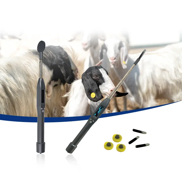 Bluetooth RFID Animal Microchip Scanner Handheld FDX-B HDX Livestock Ear Tag Reader for Sheep Cow Goat with 134.2kHz Frequency