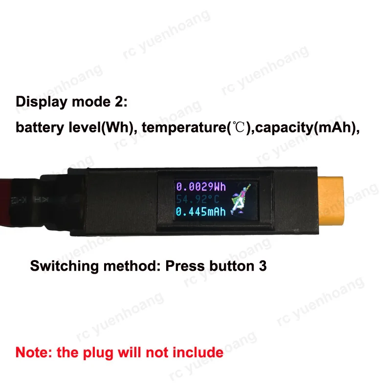 1PCS Digital Display Power Meter 3.7-80V 1-20S 0-50A Voltage Current Testing Meter Multi-functional Measuring Instrument