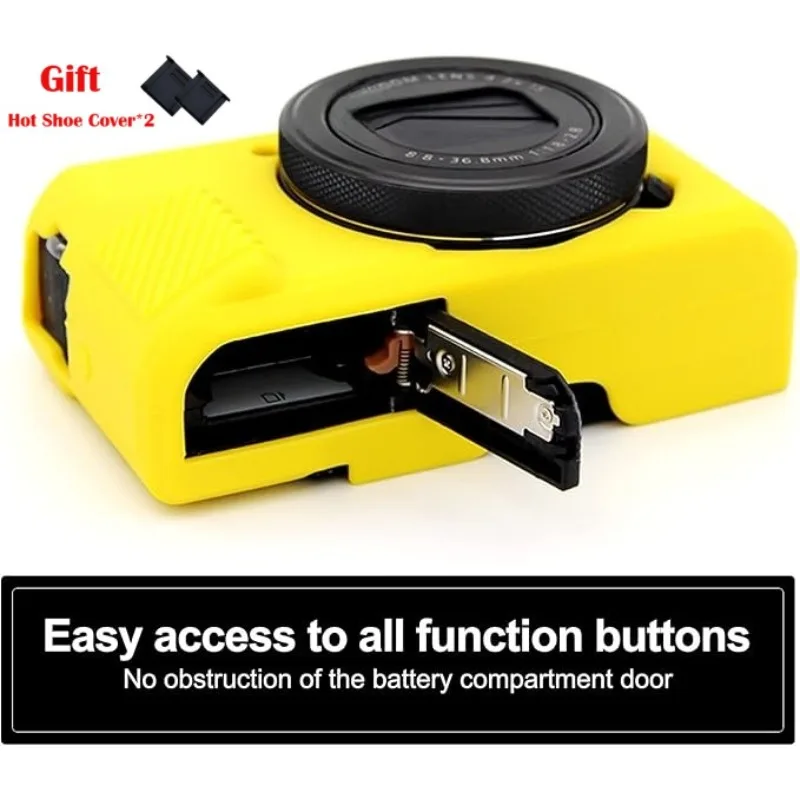 

Soft rubber camera bag For Canon G7X markii/III Accessories silicone case g7x2/g7x3 protective camera sleeve + Hot Shoe Cover