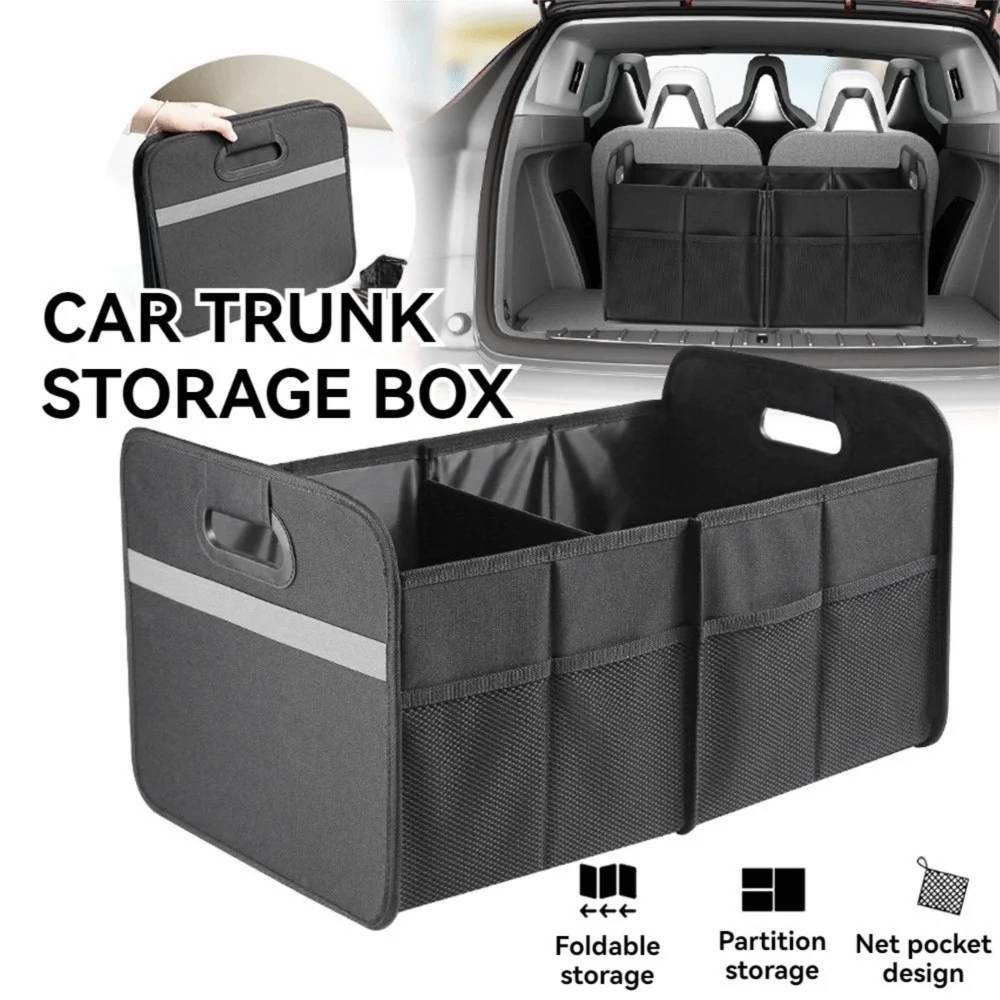 

Foldable Car Trunk Organizer Multifunction Oxford Cloth Car Trunk Storage Bag Collapsible Multipurpose Shoes Storage Box Car