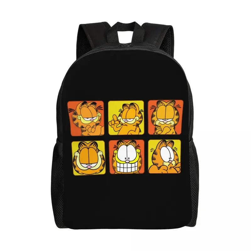 Mochila personalizada de Garfields Cat para niños y niñas, morral bonito con dibujos animados de cómic, bolsas de viaje para Colegio, bolsa de libros para ordenador portátil de 15 pulgadas