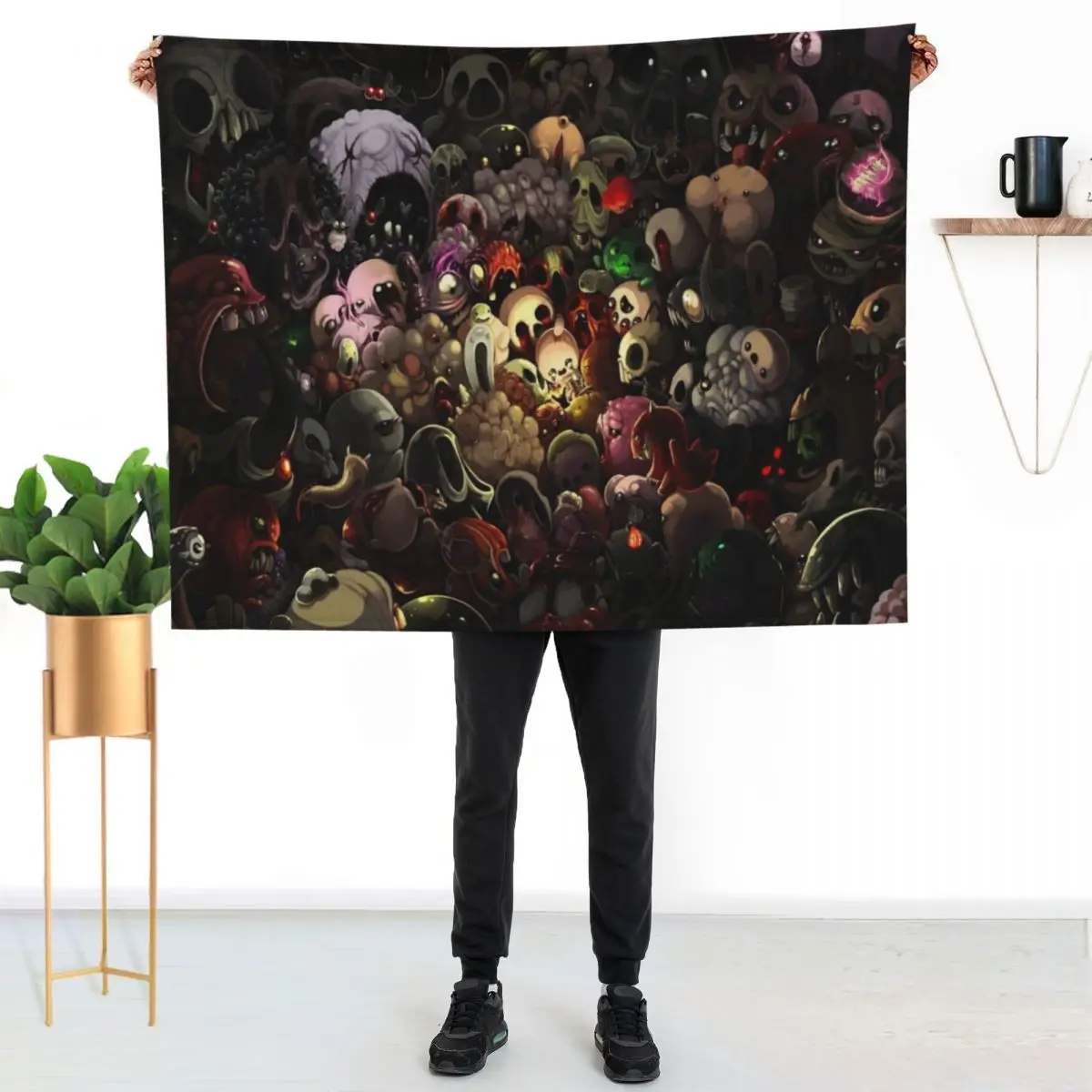Binding of Isaac Monsters Throw Blanket Sleeping Bag Cute Plaid Thins Luxury Camping Moving Blankets