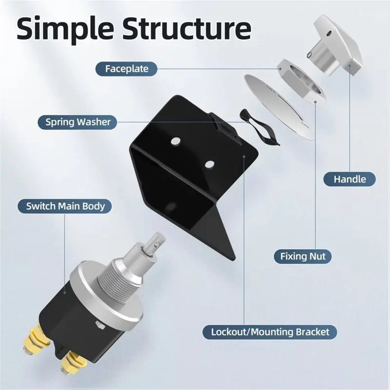 Reliable-Battery Disconnect Switch 500A High Current Cut Off Switch Fix Handle Isolator For Battery Switch For Cars, Rvs Boats