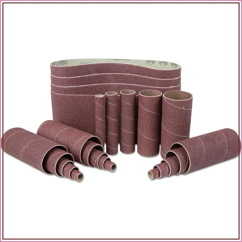 

80-Grit Combination Belt and Sleeve Sandpaper Set, 24-Pack for Sanders