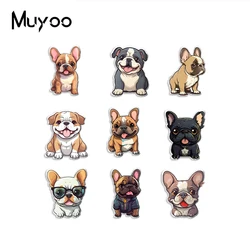 2024 New Arrival Fashion Cute French Bulldog Funny Dogs Handcraft Epoxy Acrylic Resin Lapel Pins Badge Pin