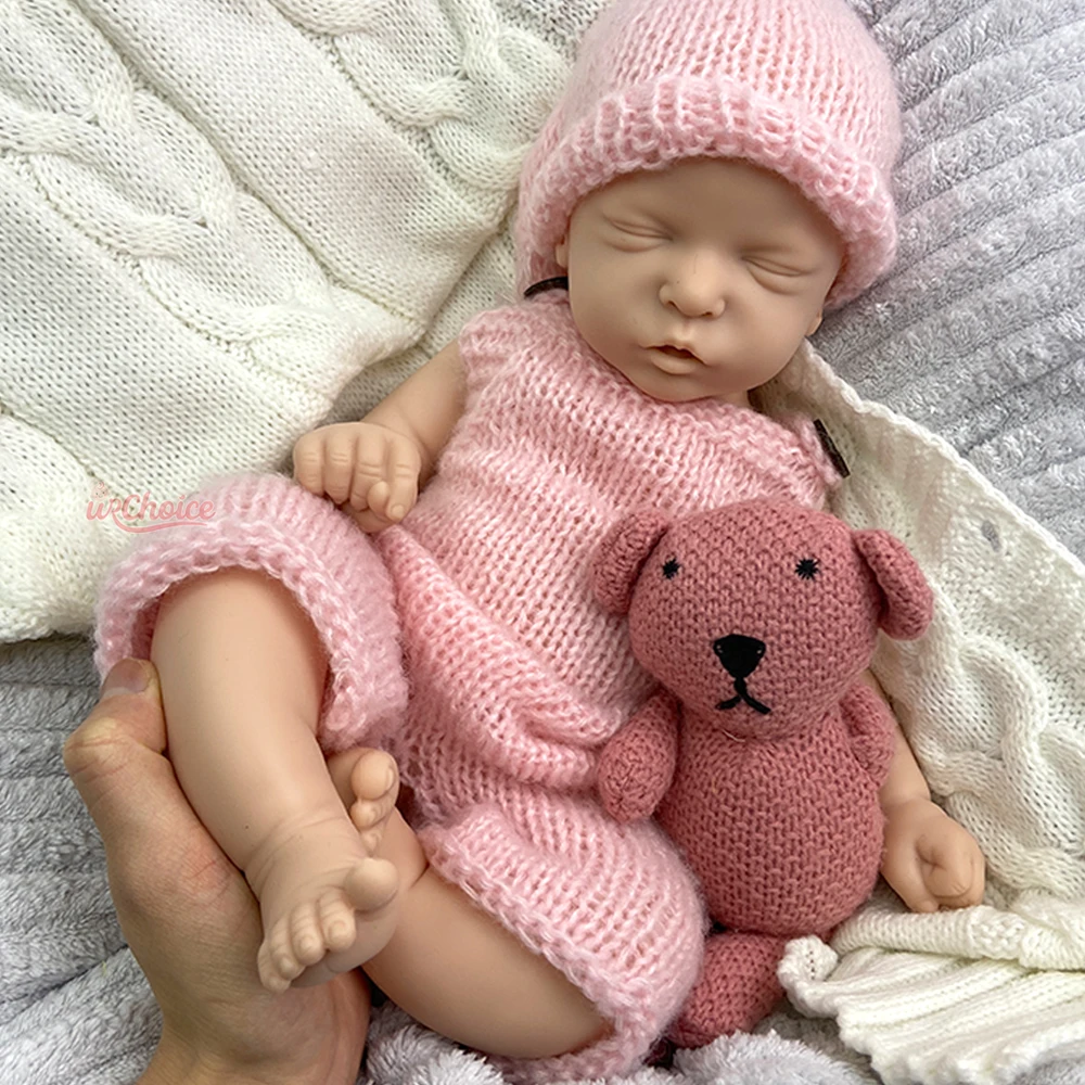 18-calowa, niemalowana lalka reborn dla dziewczynki, w całości z miękkiego silikonu, realistyczna, z możliwością mycia, pusta lalka noworodka dla artystów, kolekcjonerów, prezent na Boże Narodzenie.