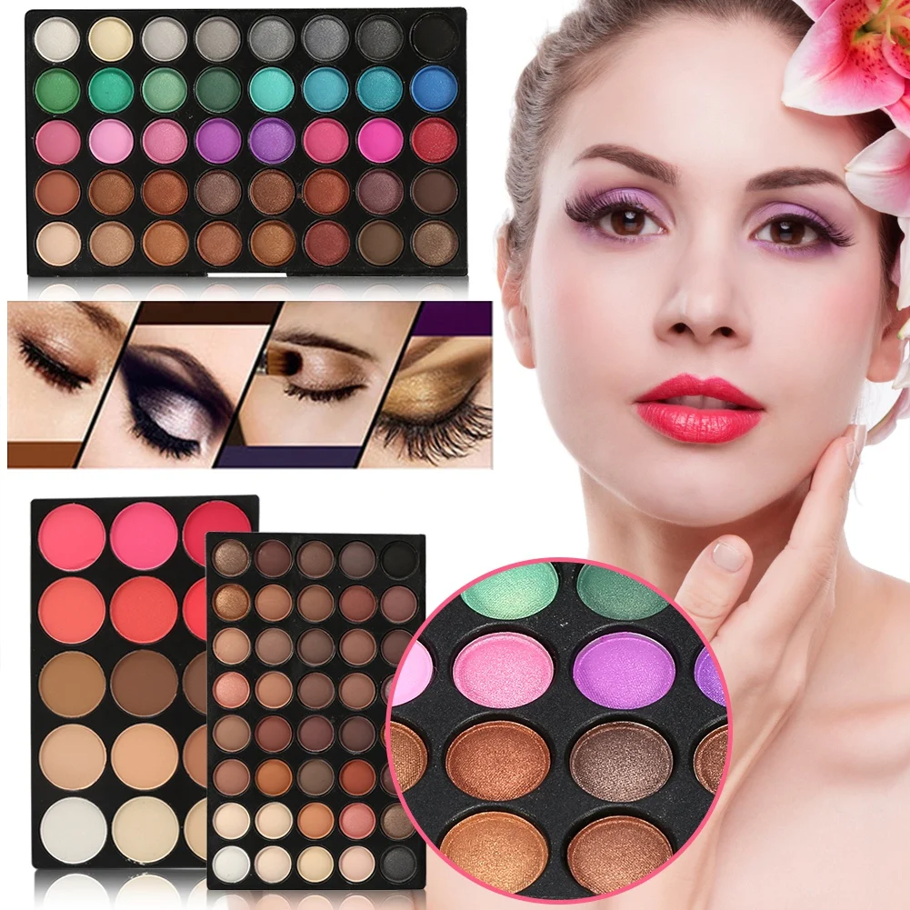 Conjunto de cosméticos corretivo blush profissional 80 cores sombra + 15 cores blush & corretivo contorno conjunto de paleta de maquiagem para os olhos