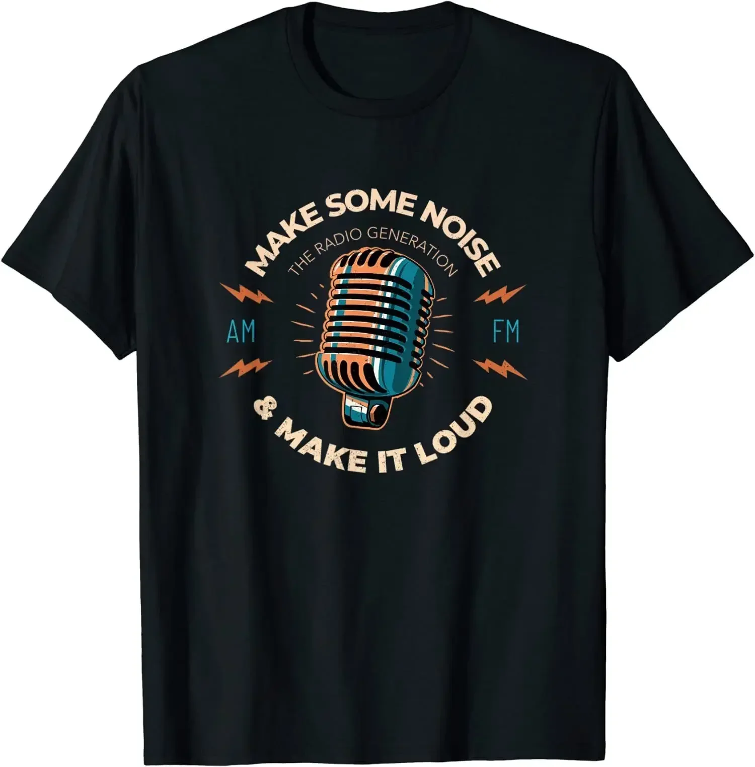 Make Some Noise Radio AM FM O-Neck Cotton T Shirt Men Casual Short Sleeve Tees Tops Harajuku Streetwear