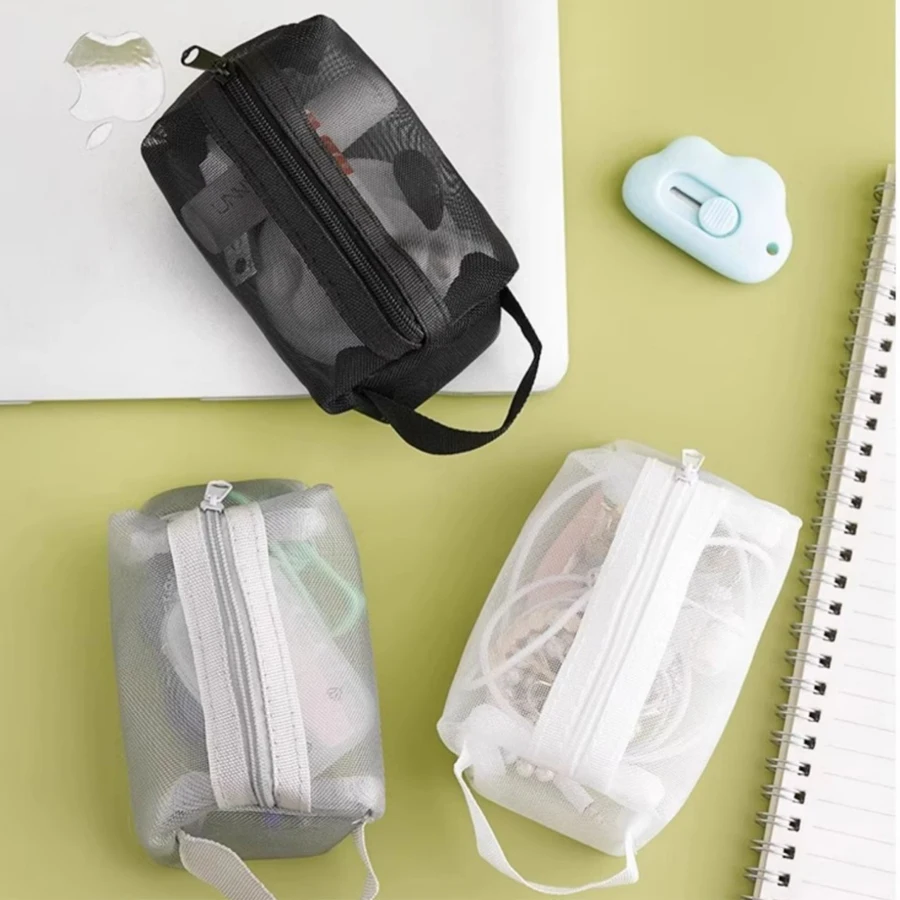 

Mesh storage bag, mini zipper bag, makeup bag, large capacity change, key, small bag, portable card holder, red envelope