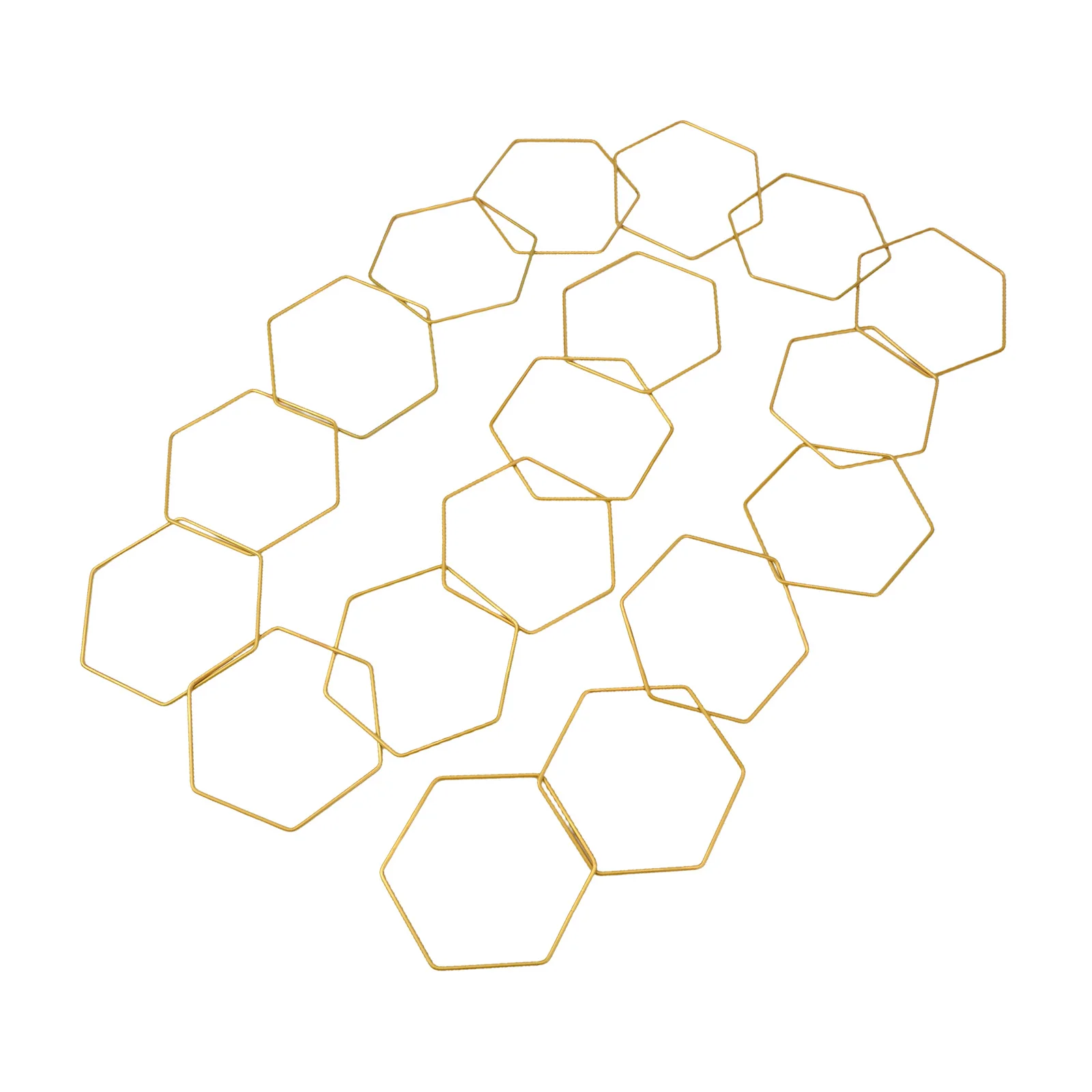 18 Pieces Hexagonal Metal Chain Trellis for Climbing Plants with Weatherproof Coating Indoor and Outdoor Plant Support
