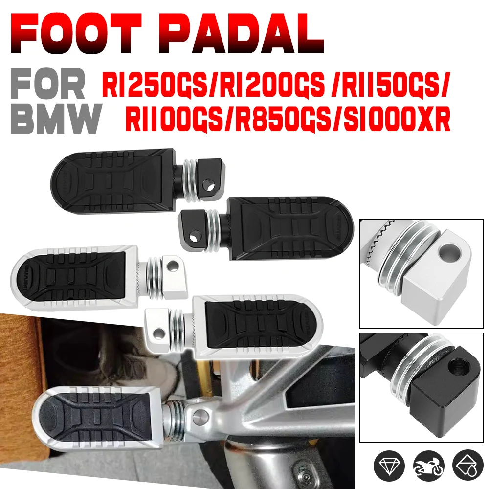 Motorcycle Passenger Footpegs For BMW R850 GS R 1150 GS R1100GS R1200GS LC R1250GS Gsa1250 Footrest Rear Foot Pegs Rests Pedals