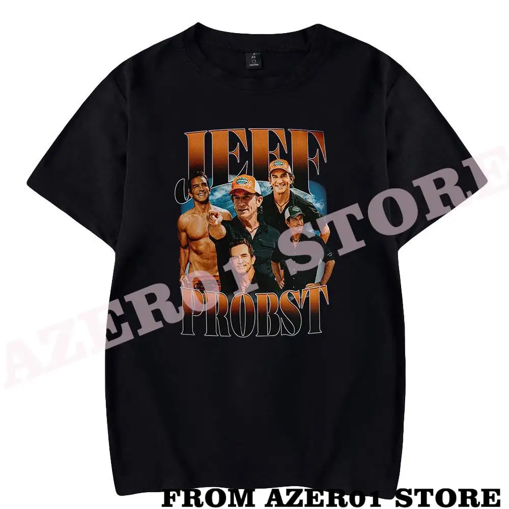 Jeff Probst Presenter Homage Merch T-shirt Print Summer Men/Women Streetwear Tshirt Shirt Short Sleeve Logo Tee