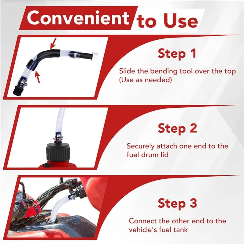 

Для трактора и Scribner емкостью 3/5/5,5 галлонов, совместимого шланга для топливного бака — 2 шт. шланга для кувшина для топлива с 2 гибками, набор шлангов для газовых банок