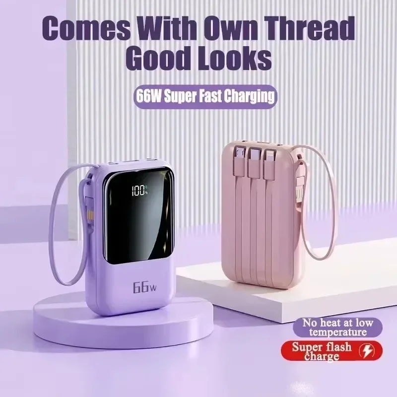 20000mAh 66W Fast Charging Mini Power Bank Portable External Battery for iPhone Huawei Xiaomi Phones