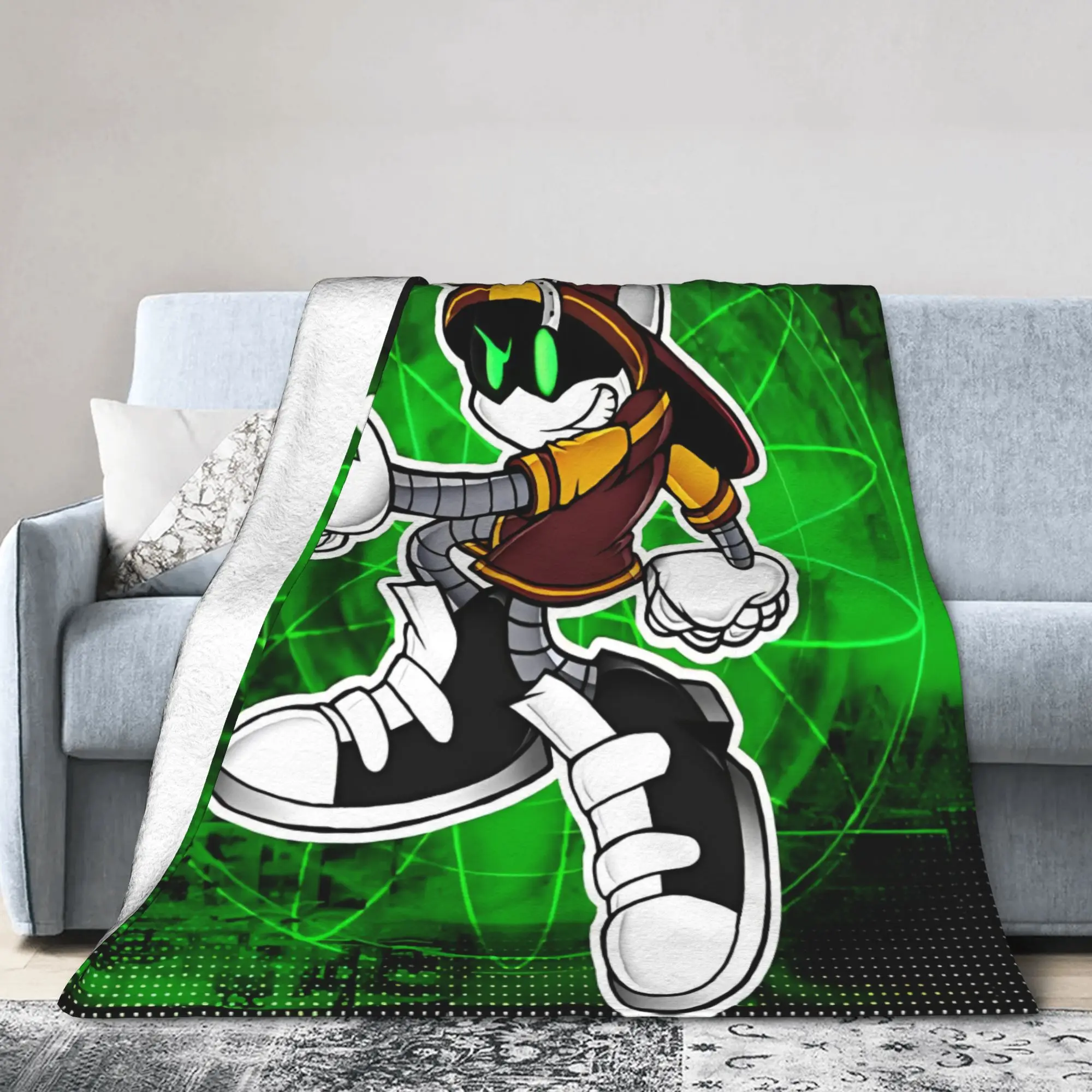 Horro Murder Drones Blanket Cover Anime Black Comedy Flannel Throw Blanket Bedding Couch Personalised Soft Warm Bedsprea,