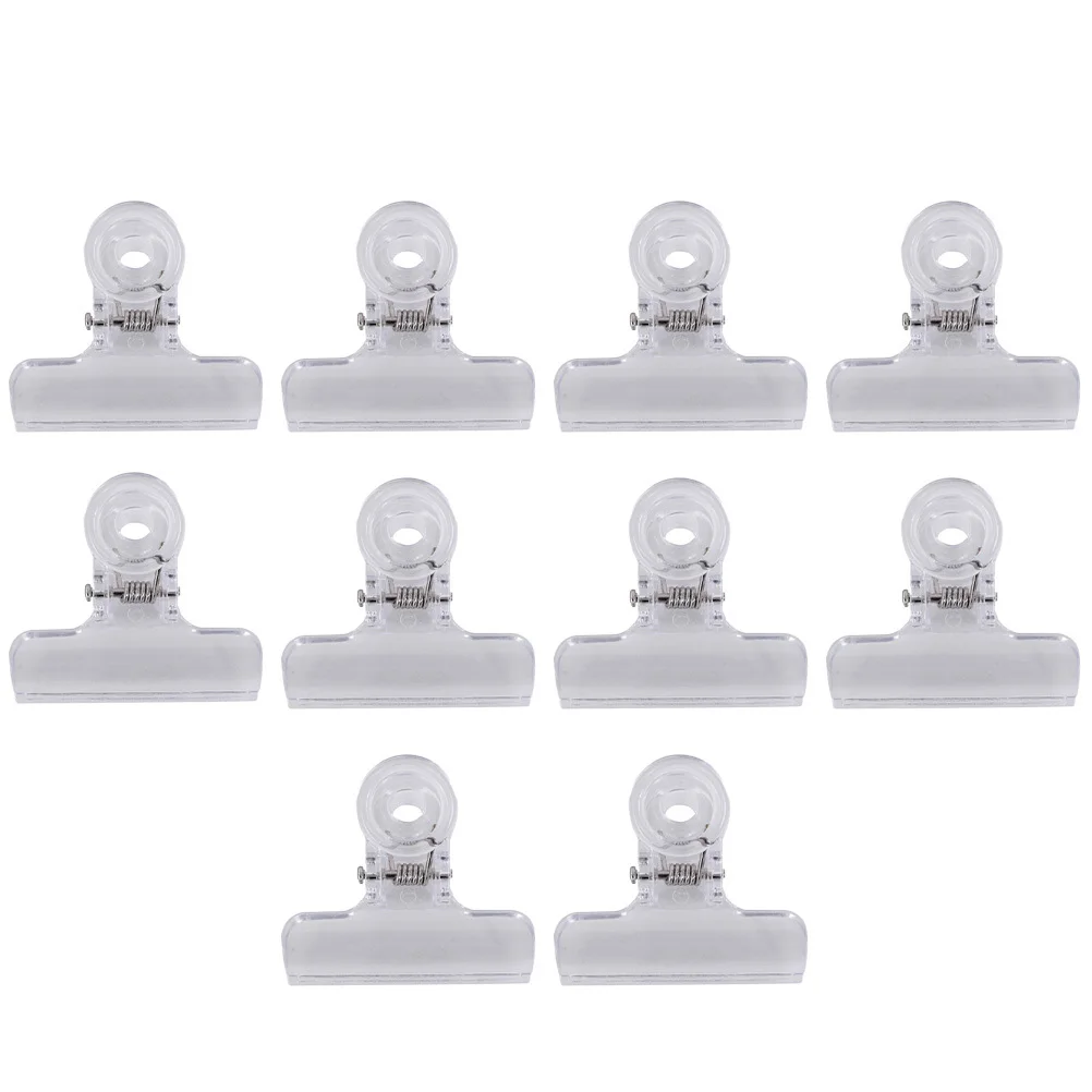 10 قطعة مقاطع بلاستيكية قابلة للطي مقاطع الموثق الشفافة للطلاب مكتب المدرسة ورقة المشابك مجلد ملفات لوازم مكتبية