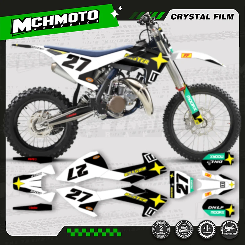 

MCHMFG For Husqvarna TC85 2023 2022 2021 2020 2019 2018 Custom Team Graphics Background Decal Stickers Kit010
