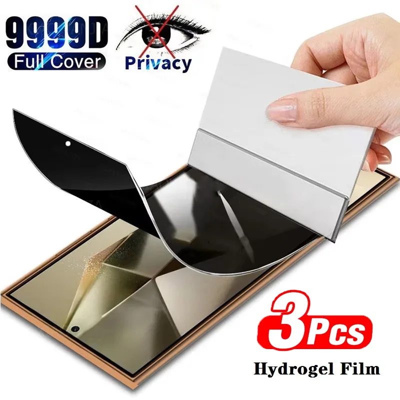 1 à 3 films hydrogel anti-espion pour Samsung Galaxy S26 Ultra, S25, S24 Plus, S23 FE, S22, S23 Ultra, S25 Edge, protecteurs d'écran de confidentialité