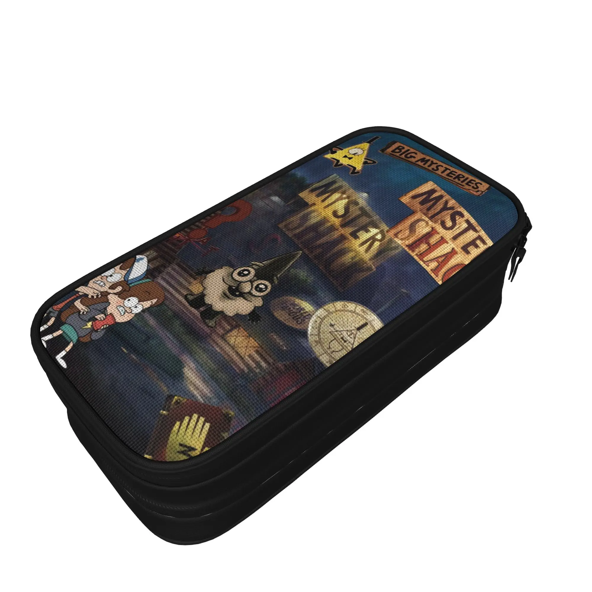 G-Gravity Falls Pen Box Double Layer Large Capacity For School  Pencil Bag Gift